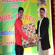 Handing Over Gifts to employees On Annual staff dinner at Thermosole