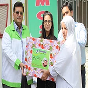 Mr. Syed Nabeel Hashmi (CEO) distributing RAMADAN PACKAGE to Thermosole Staff.