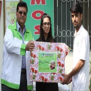 Mr. Syed Nabeel Hashmi (CEO) distributing RAMADAN PACKAGE to Thermosole Staff.