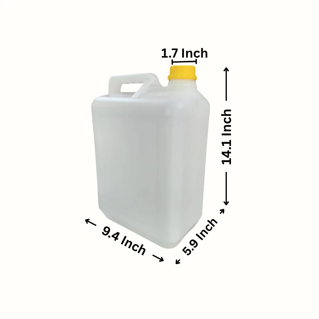 10 Litre Plastic Jerry Can in natural white by Thermosole, model TIL-2017