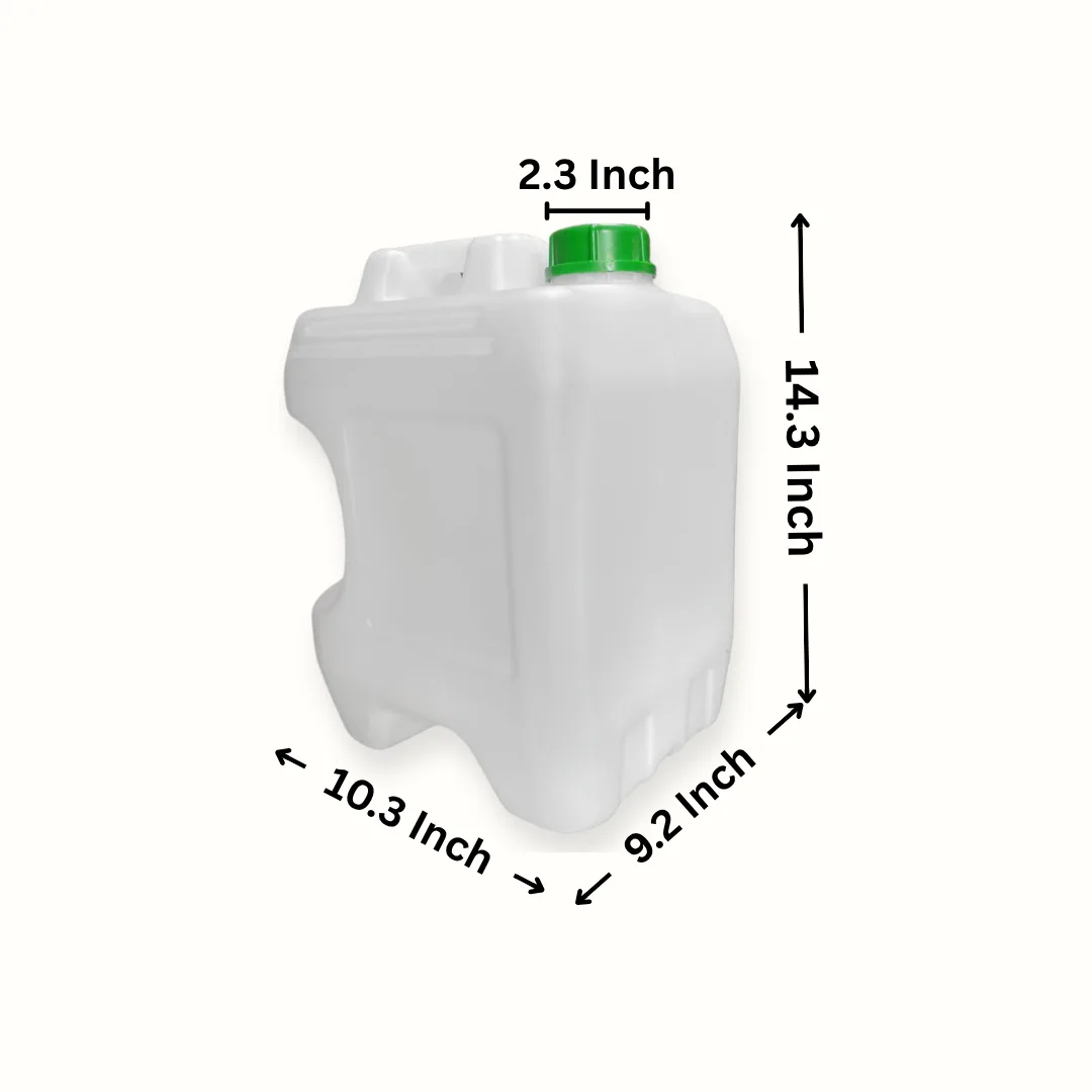 16 Litre Plastic Jerry Can in natural white by Thermosole, model TIL-2010
