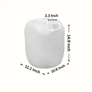 20 Litre Plastic Jerry Can in natural white by Thermosole, model TIL-2008 20 Litre Plastic Jerry Can in natural white by Thermosole, model TIL-2008