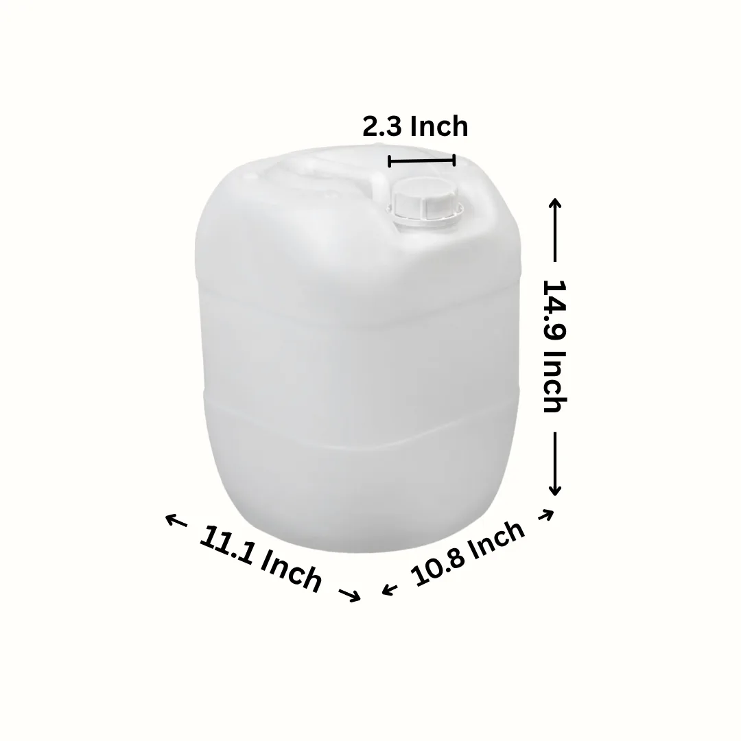 20 Litre Plastic Jerry Can in natural white by Thermosole, model TIL-2008