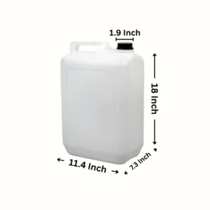 20 Litre Plastic Jerry Can in natural white by Thermosole, model TIL-2019 20 Litre Plastic Jerry Can in natural white by Thermosole, model TIL-2019