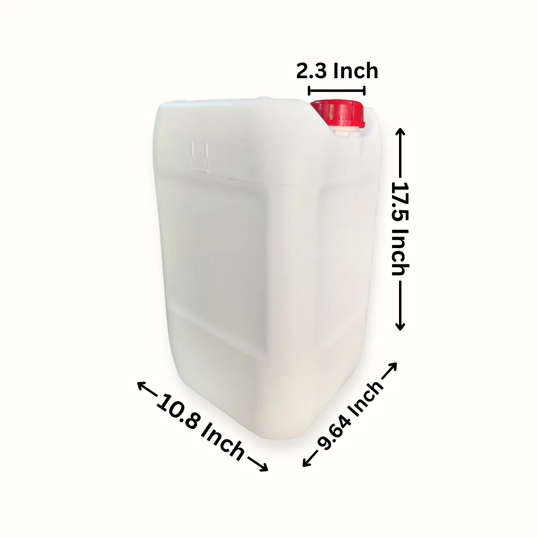 25 Litre Plastic Jerry Can in milky white by Thermosole, model TIL-2009