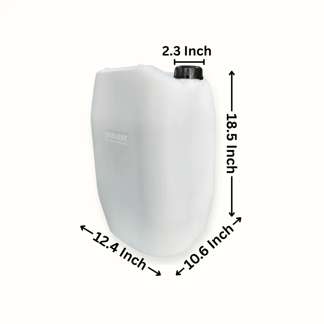 30 Litre Plastic Jerry Can in natural white by Thermosole, model TIL-2012