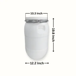 30 Litre Open Top Plastic Drum in natural white by Thermosole, model TIL-2701 30 Litre Open Top Plastic Drum in natural white by Thermosole, model TIL-2701