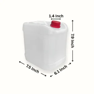 4 Litre Plastic Jerry Can in natural white by Thermosole, model TIL-2004 4 Litre Plastic Jerry Can in natural white by Thermosole, model TIL-2004