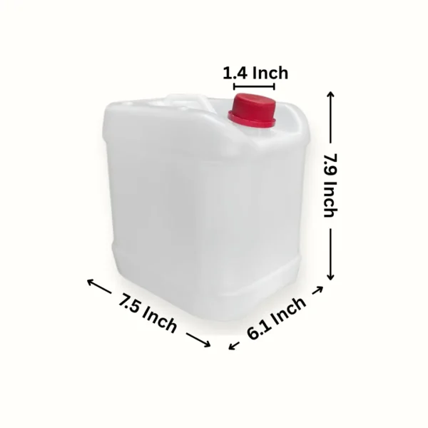 4 Litre Plastic Jerry Can in natural white by Thermosole, model TIL-2004