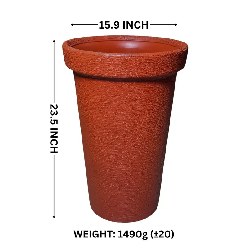 16 Inch Corner Plastic Flower Pot in brown by Thermosole, model TIL-1029