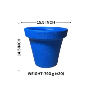 16 Inch Plastic Flower Pot in blue (TIL-1030-A) 16 Inch Plastic Flower Pot in blue by Thermosole, model TIL-1030