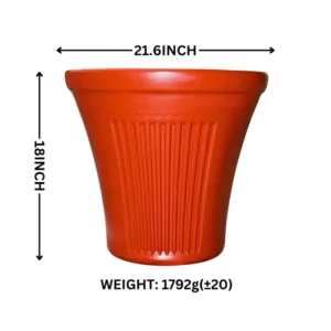 18 Inch Plastic Flower Pot in brown by Thermosole, model TIL-1027
