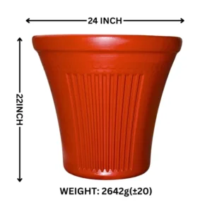 22 Inch Plastic Flower Pot in brown by Thermosole, model TIL-1028